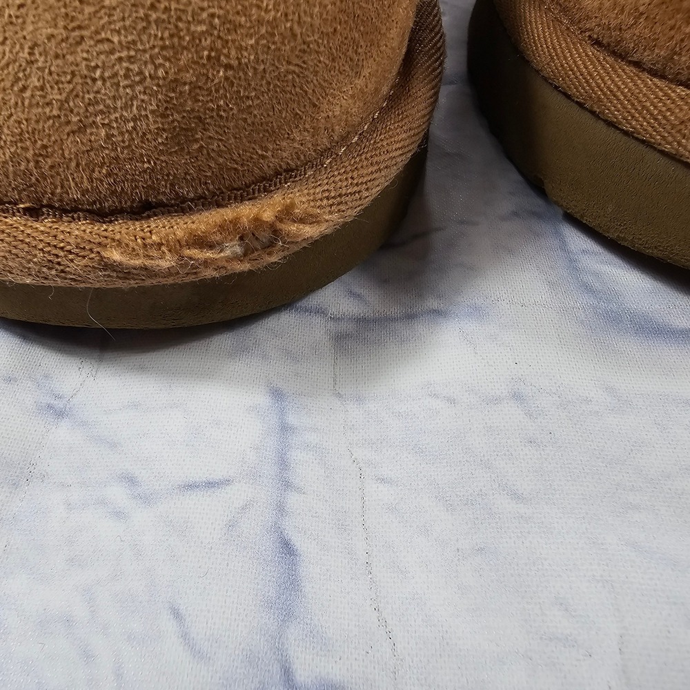 UGG Classic Mini II Boots Womens 7 Chestnut Brown Suede Shearling Ankle Booties - Picture 7 of 13
